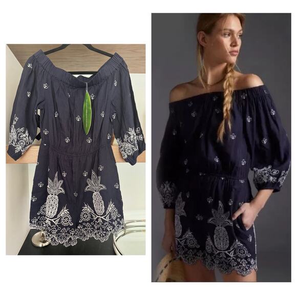 FARM Rio Pants - Farm Rio Jackie Embroidered Romper